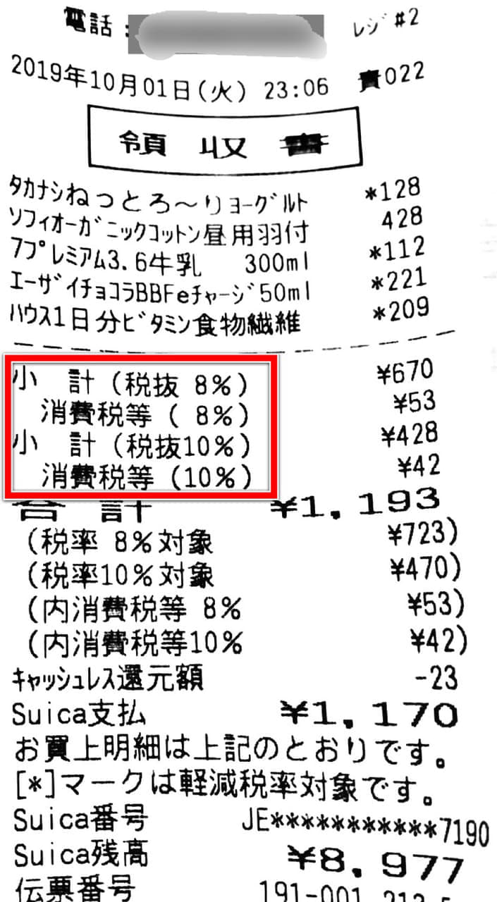 レシートに消費税「8 」と「10 」があるのは何故？詳細と見方を徹底解説 Snsデイズ